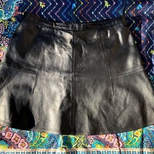 J. Crew leather mini skirt